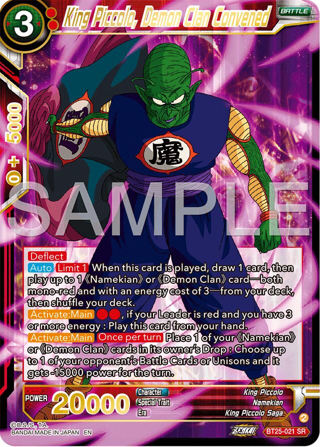 King Piccolo, Demon Clan Convened (BT25-021) [Legend of the Dragon Balls] | Black Swamp Games