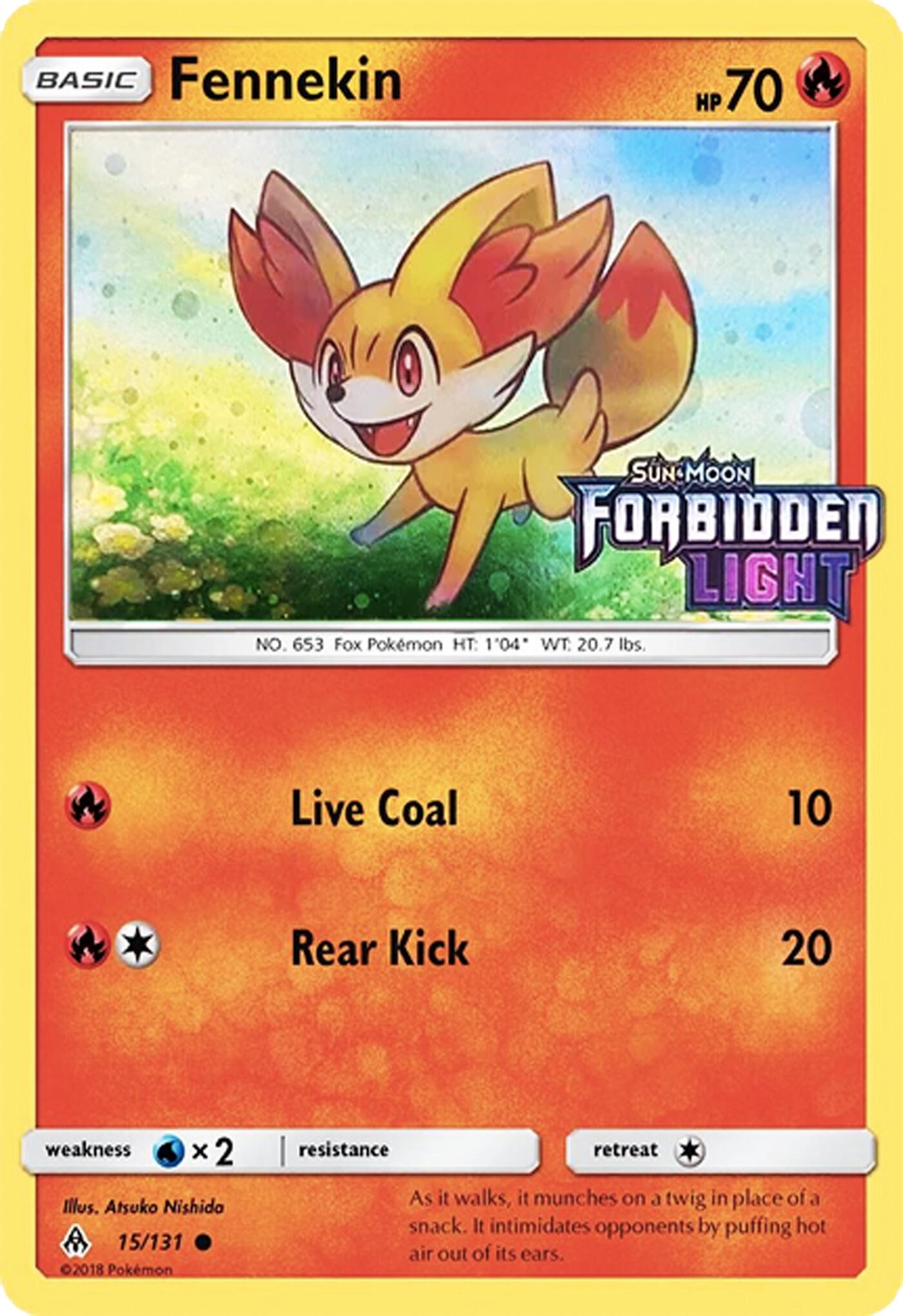 Fennekin (15/131) (Cosmos Holo) (Toys R' Us Promo) [Sun & Moon: Forbidden Light] | Black Swamp Games