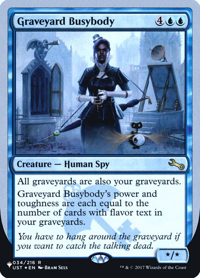 Graveyard Busybody (Unfinity Foil Edition) [The List] | Black Swamp Games