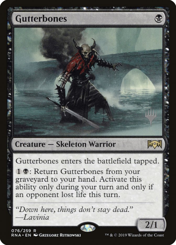 Gutterbones (Promo Pack) [Ravnica Allegiance Promos] | Black Swamp Games