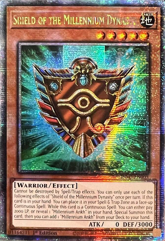 Shield of the Millennium Dynasty (Quarter Century Secret Rare) [INFO-EN003] Quarter Century Secret Rare | Black Swamp Games