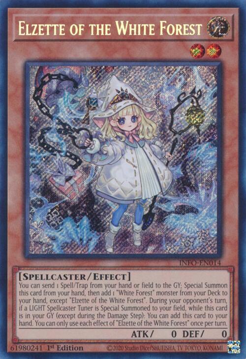 Elzette of the White Forest [INFO-EN014] Secret Rare | Black Swamp Games