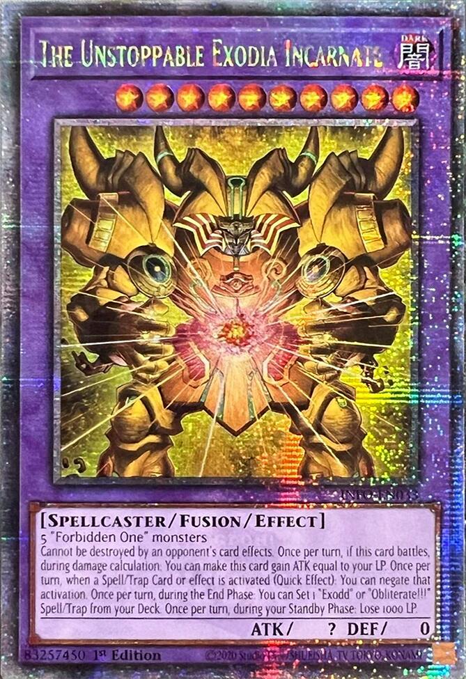 The Unstoppable Exodia Incarnate (Quarter Century Secret Rare) [INFO-EN033] Quarter Century Secret Rare | Black Swamp Games