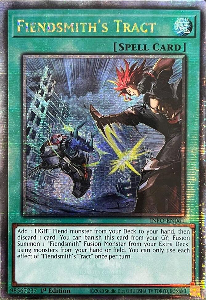 Fiendsmith's Tract (Quarter Century Secret Rare) [INFO-EN061] Quarter Century Secret Rare | Black Swamp Games