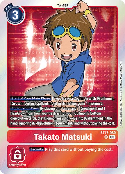 Takato Matsuki [BT17-080] [Secret Crisis] | Black Swamp Games