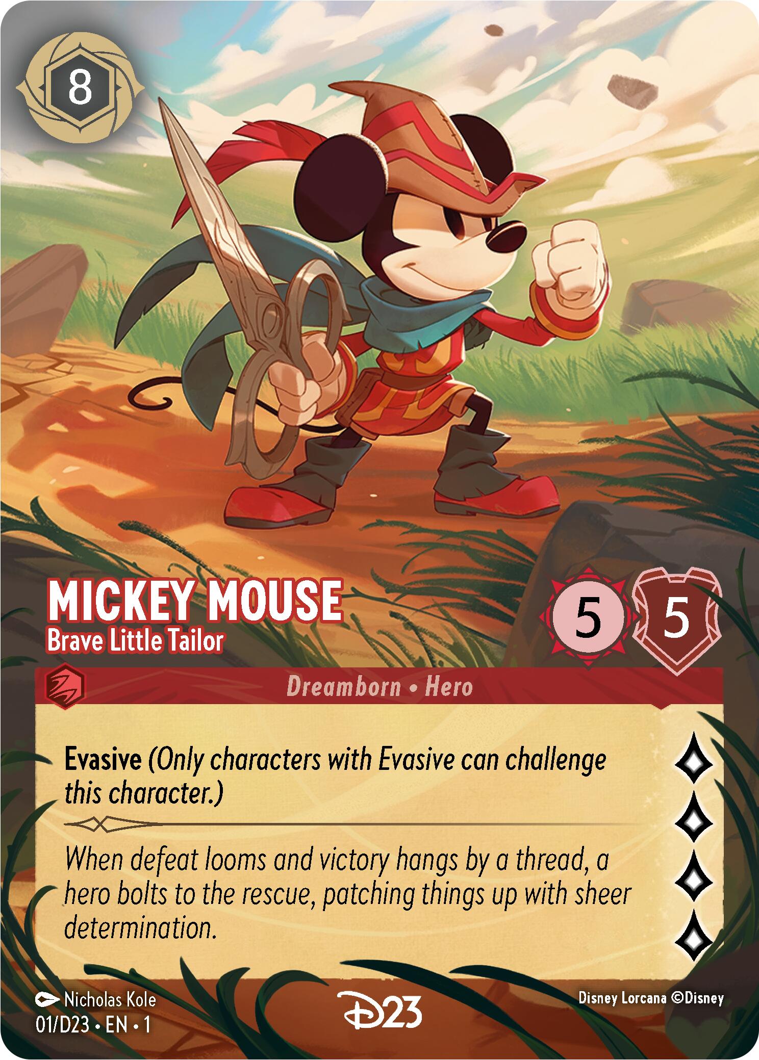 Mickey Mouse - Brave Little Tailor (Extended Art) (1) [D23 Promos] | Black Swamp Games