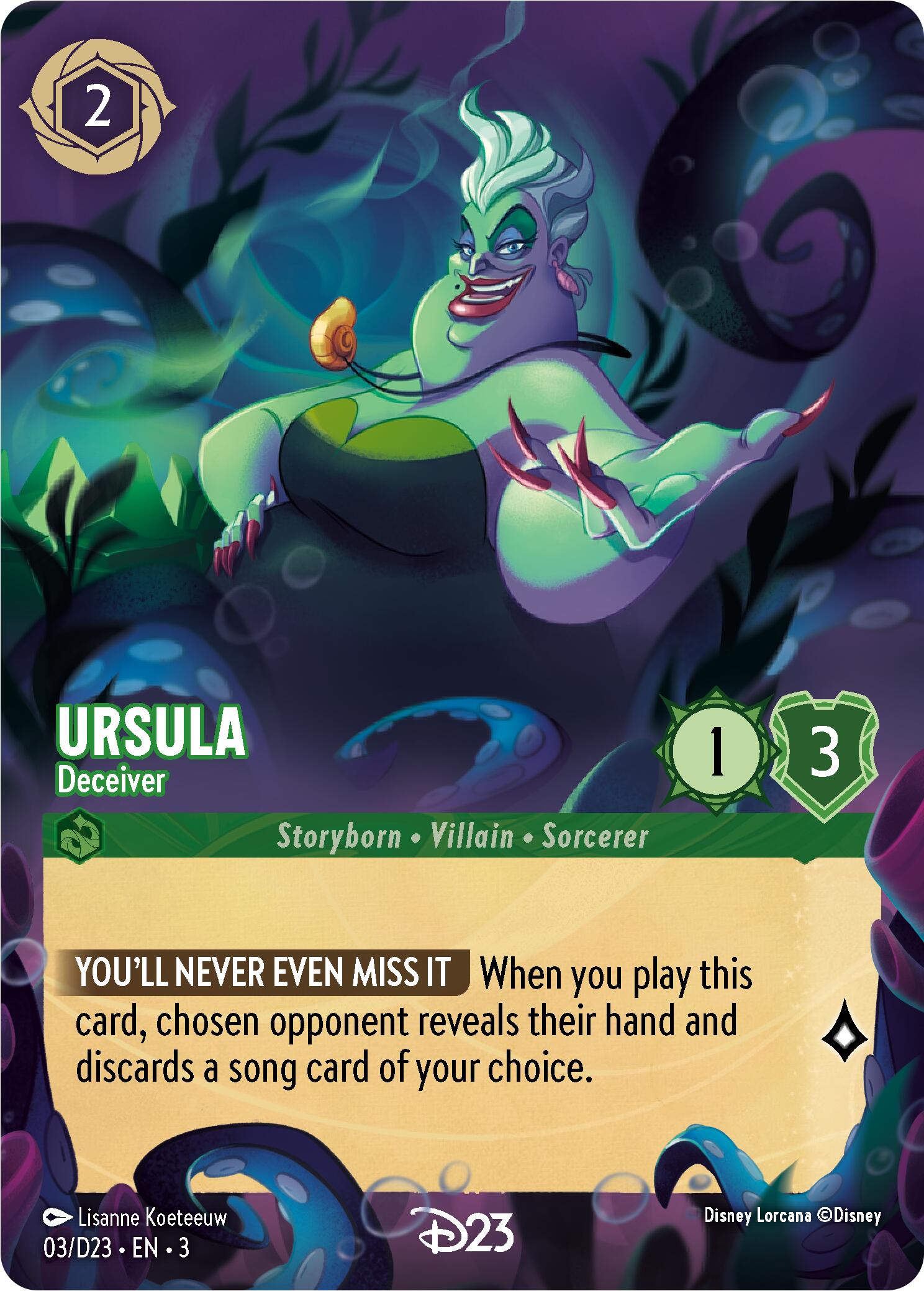 Ursula - Deceiver (3) [D23 Promos] | Black Swamp Games