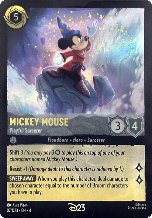Mickey Mouse - Playful Sorcerer (7) [D23 Promos] | Black Swamp Games