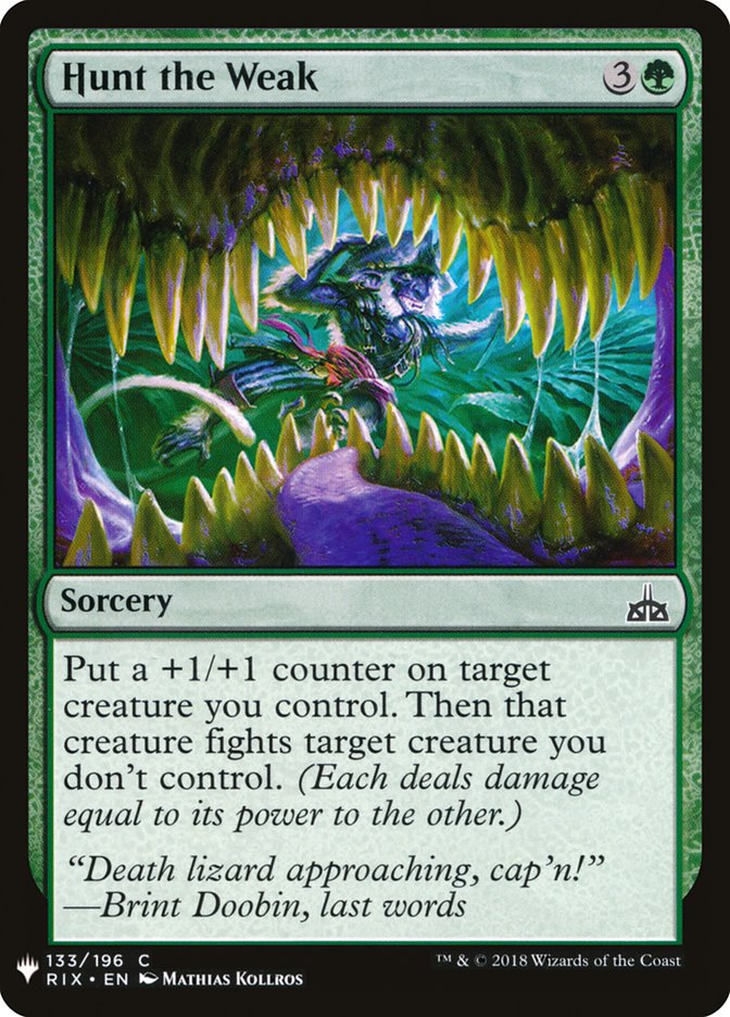 Hunt the Weak [Mystery Booster] | Black Swamp Games