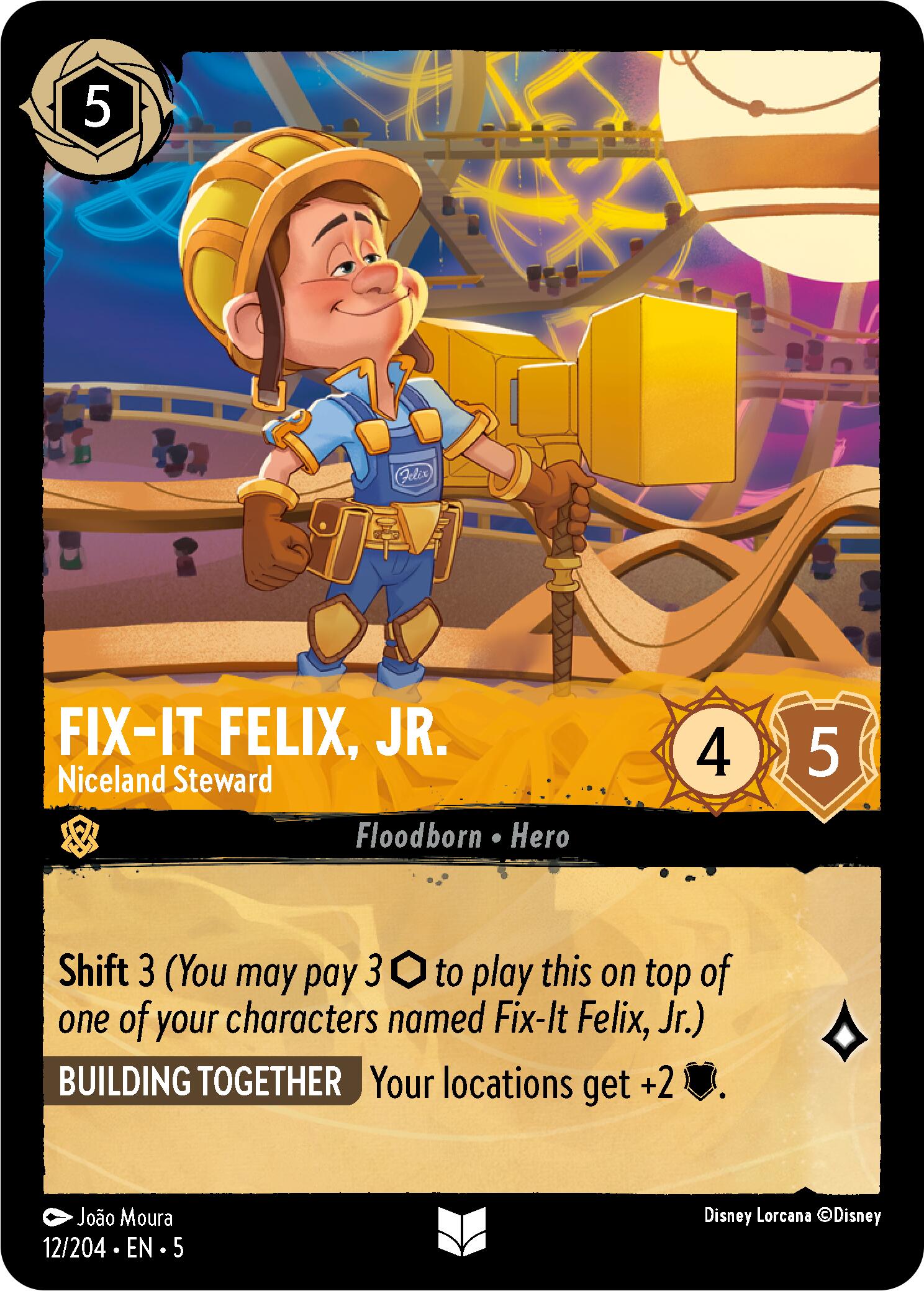 Fix-It Felix, Jr. - Niceland Steward (12/204) [Shimmering Skies] | Black Swamp Games