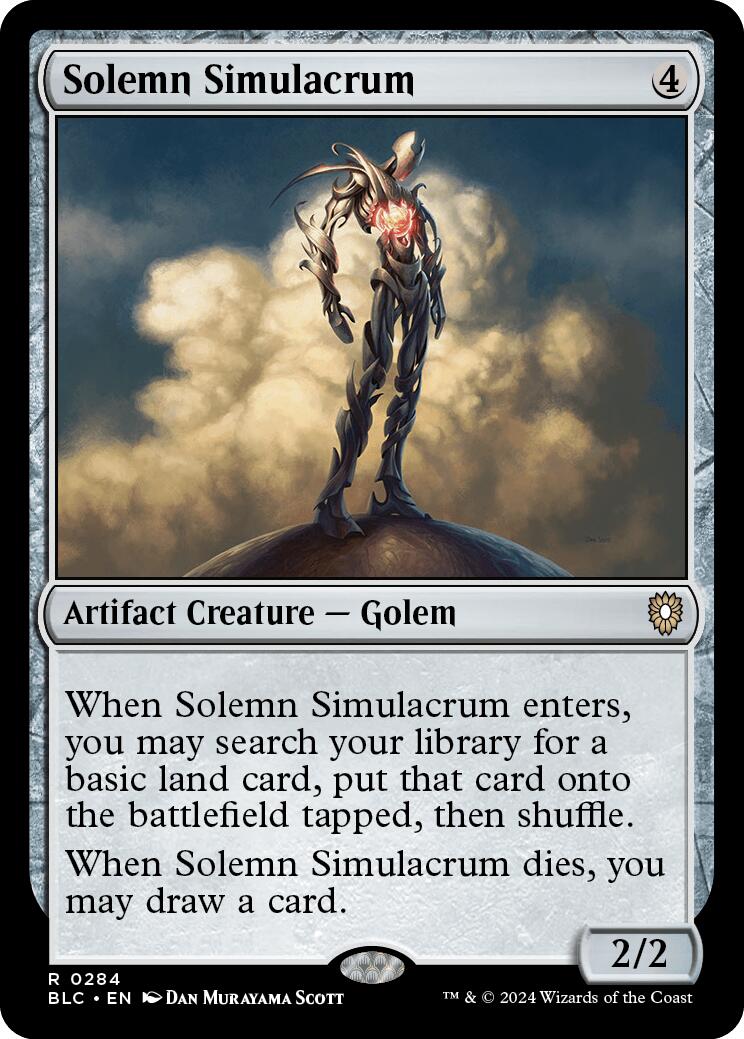 Solemn Simulacrum [Bloomburrow Commander] | Black Swamp Games