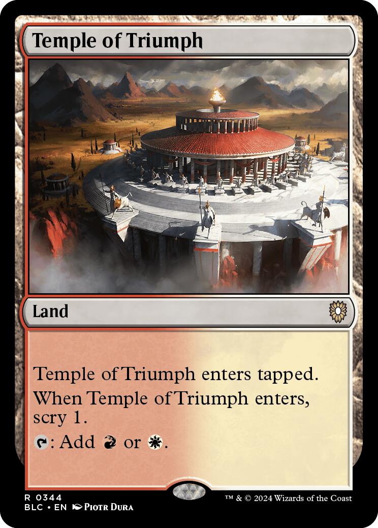 Temple of Triumph [Bloomburrow Commander] | Black Swamp Games