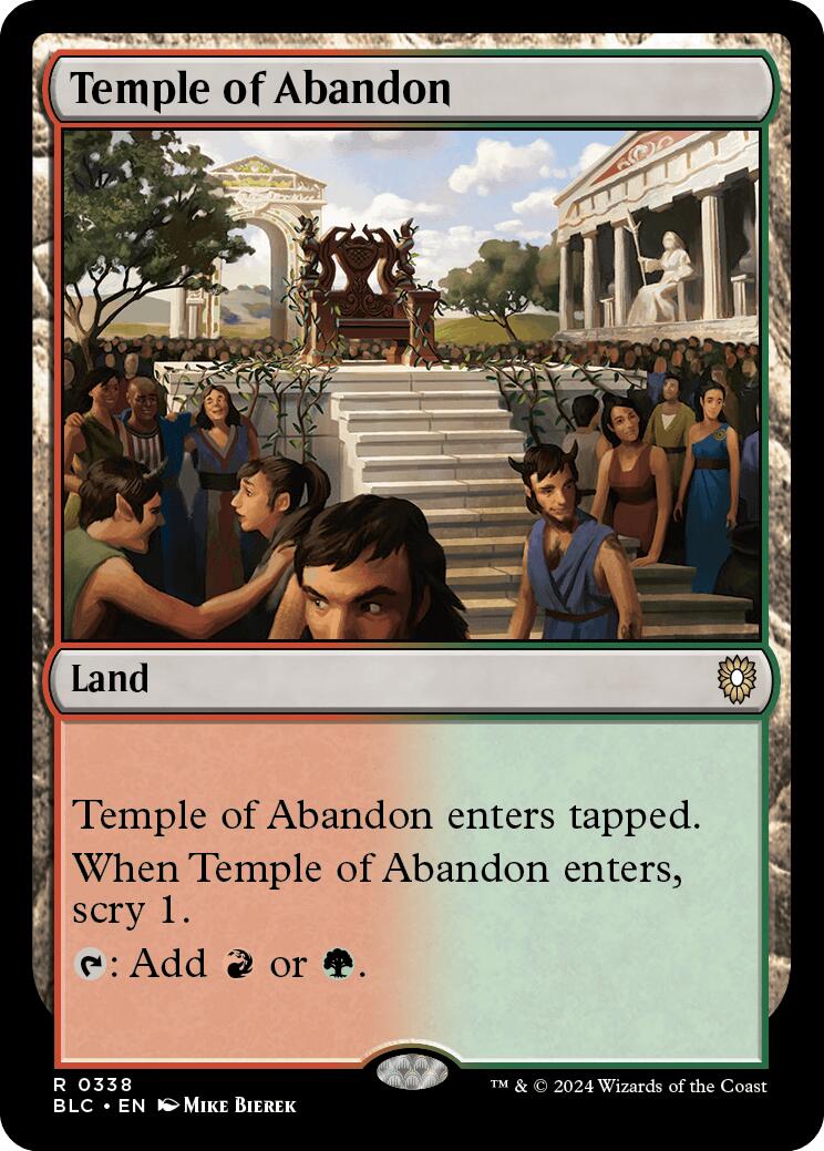 Temple of Abandon [Bloomburrow Commander] | Black Swamp Games