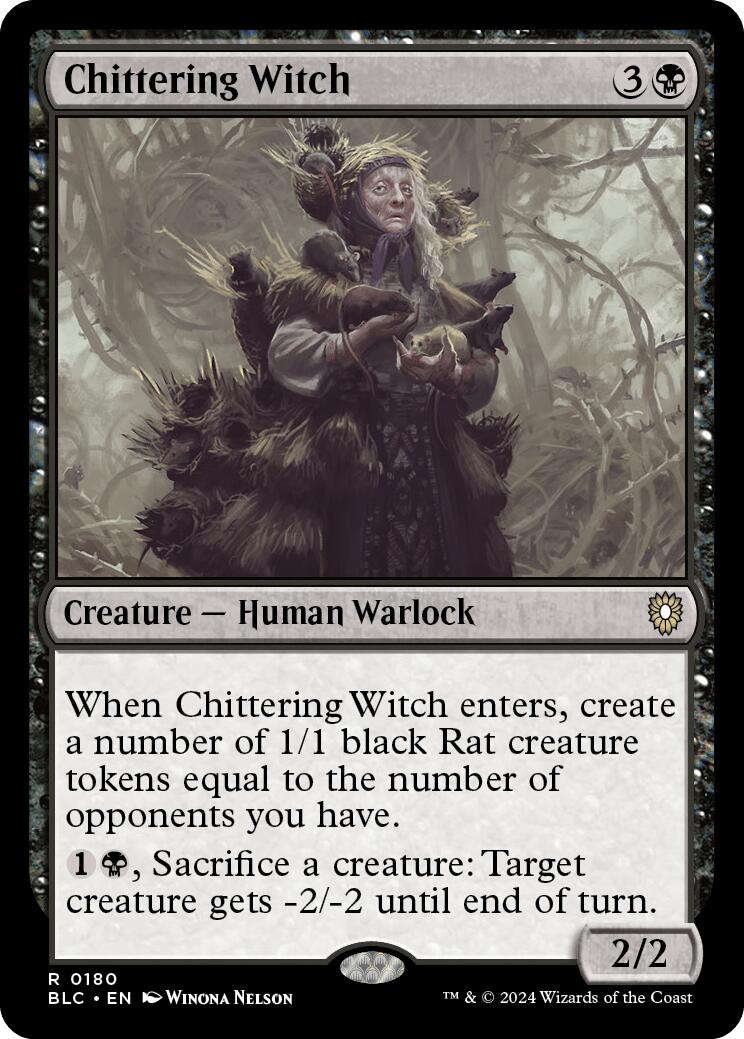 Chittering Witch [Bloomburrow Commander] | Black Swamp Games