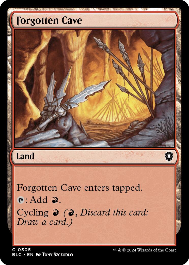 Forgotten Cave [Bloomburrow Commander] | Black Swamp Games