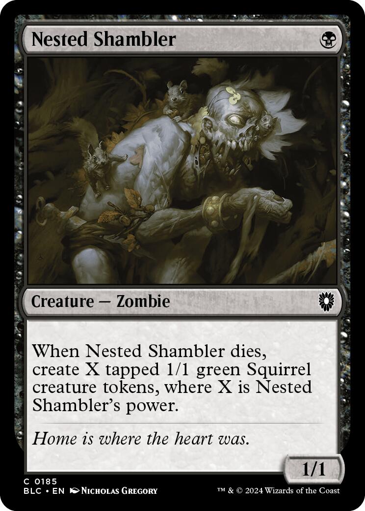 Nested Shambler [Bloomburrow Commander] | Black Swamp Games