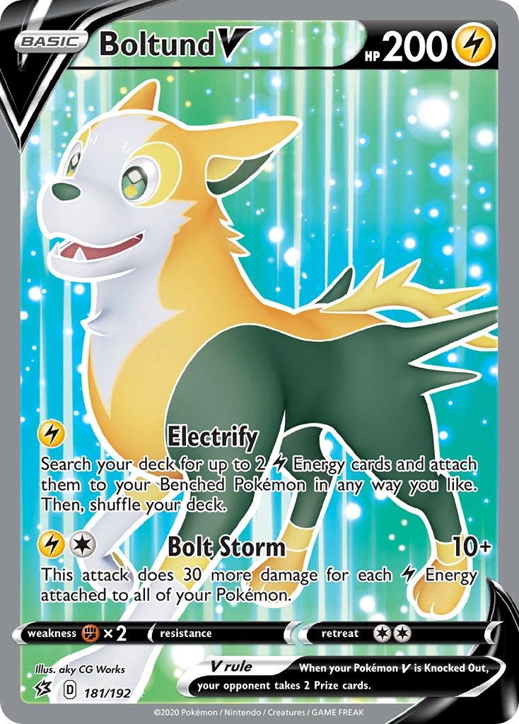 boltund v pokemon card Single Sword and Shield - Rebel Clash All cards will be carefully packed for safe transit Pokemon Fusion Strike Boltund V