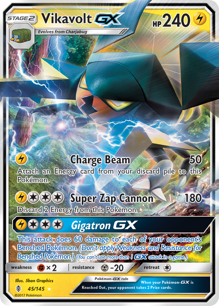 Vikavolt GX (45/145) [Sun & Moon: Guardians Rising] | Black Swamp Games