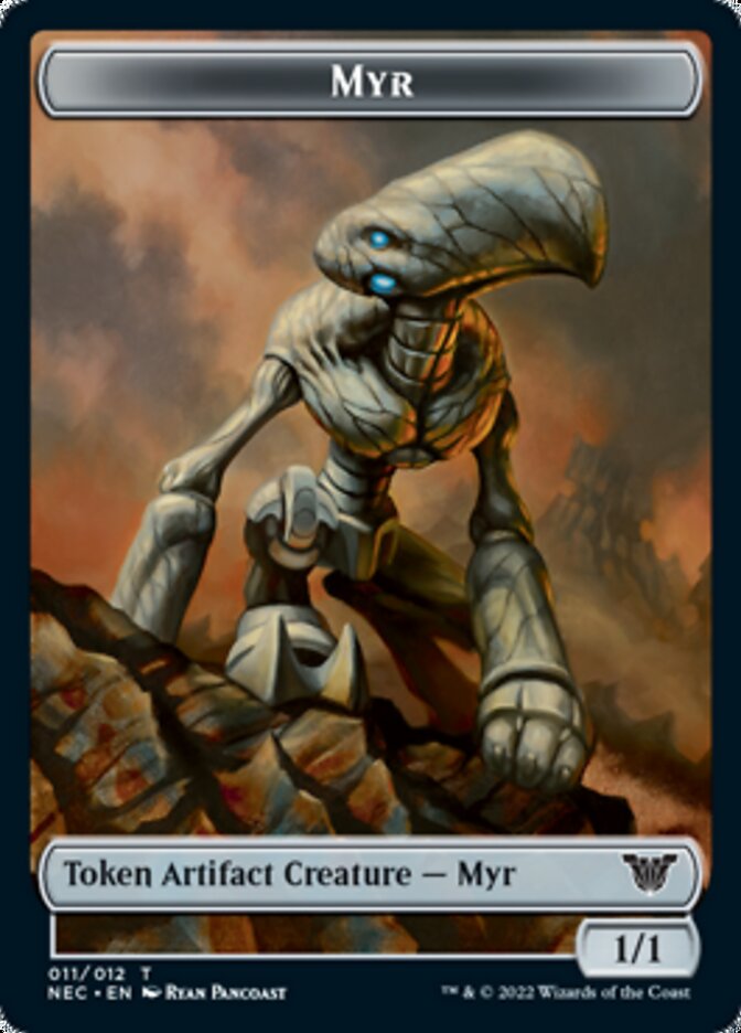 Myr // Spirit (002) Double-Sided Token [Kamigawa: Neon Dynasty Commander Tokens] | Black Swamp Games