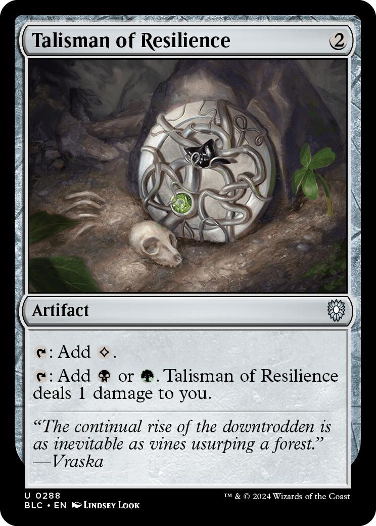 Talisman of Resilience [Bloomburrow Commander] | Black Swamp Games