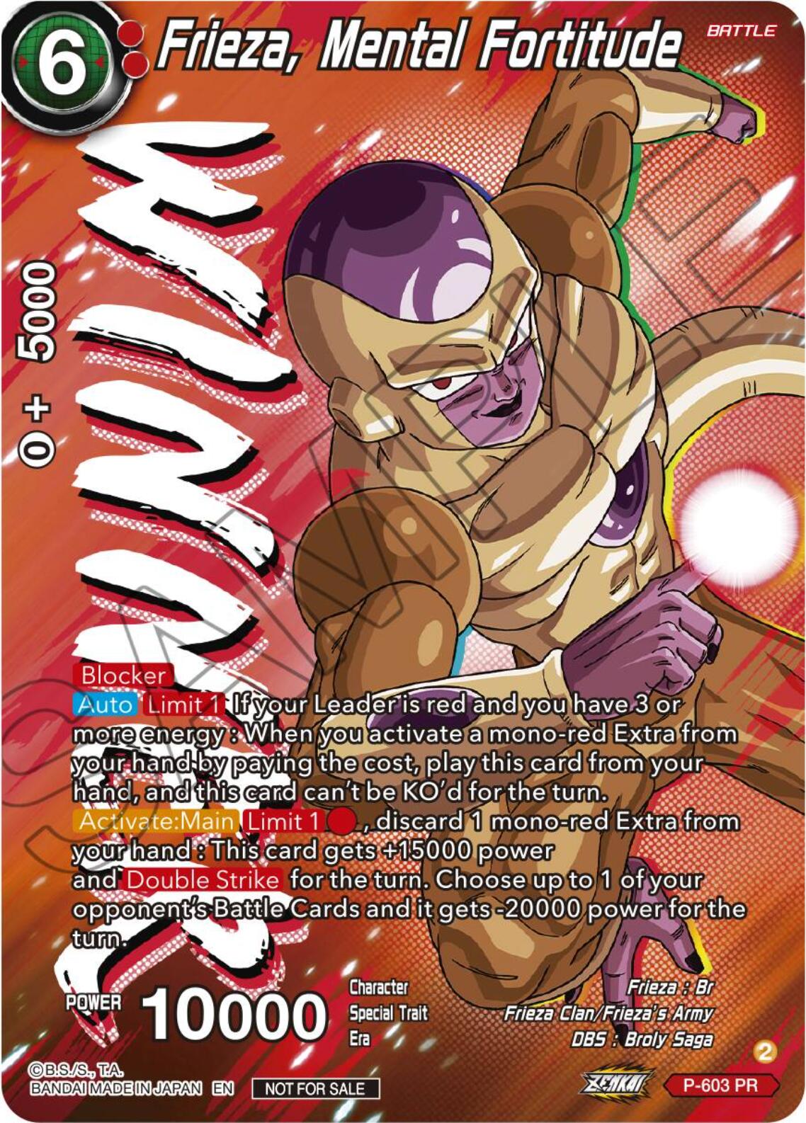 Frieza, Mental Fortitude (Tournament Pack Vol. 8) (Winner) (P-603) [Promotion Cards] | Black Swamp Games