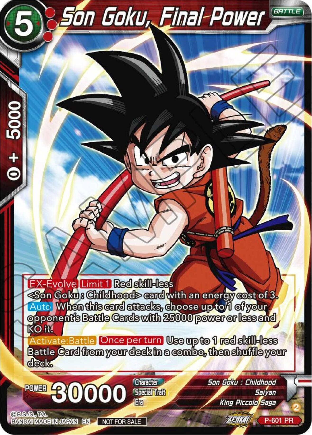 Son Goku, Final Power (Tournament Pack Vol. 8) (P-601) [Promotion Cards] | Black Swamp Games