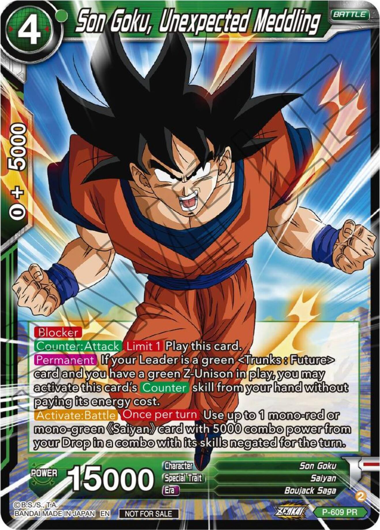 Son Goku, Unexpected Meddling (Tournament Pack Vol. 8) (P-609) [Promotion Cards] | Black Swamp Games