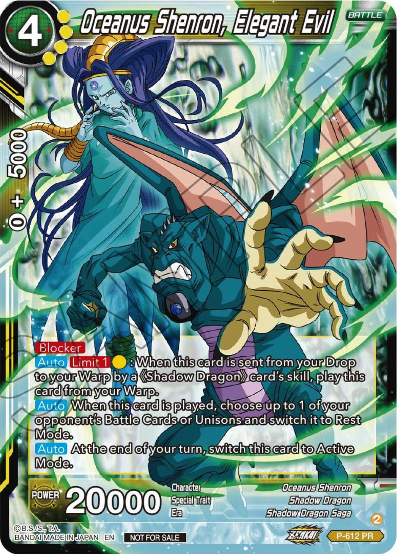 Oceanus Shenron, Elegant Evil (Tournament Pack Vol. 8) (P-612) [Promotion Cards] | Black Swamp Games