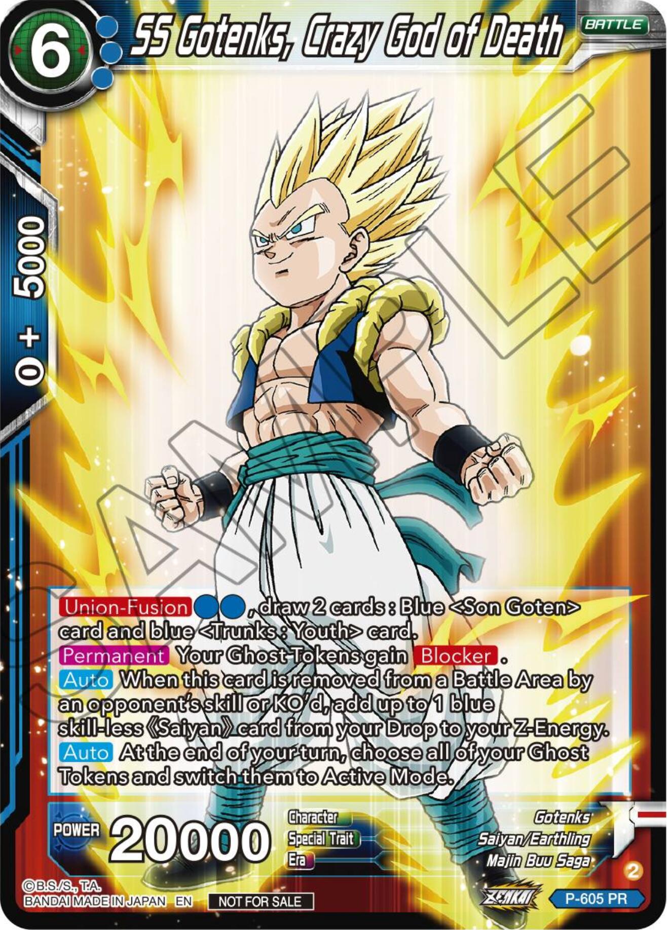 SS Gotenks, Crazy God of Death (Tournament Pack Vol. 8) (P-605) [Promotion Cards] | Black Swamp Games