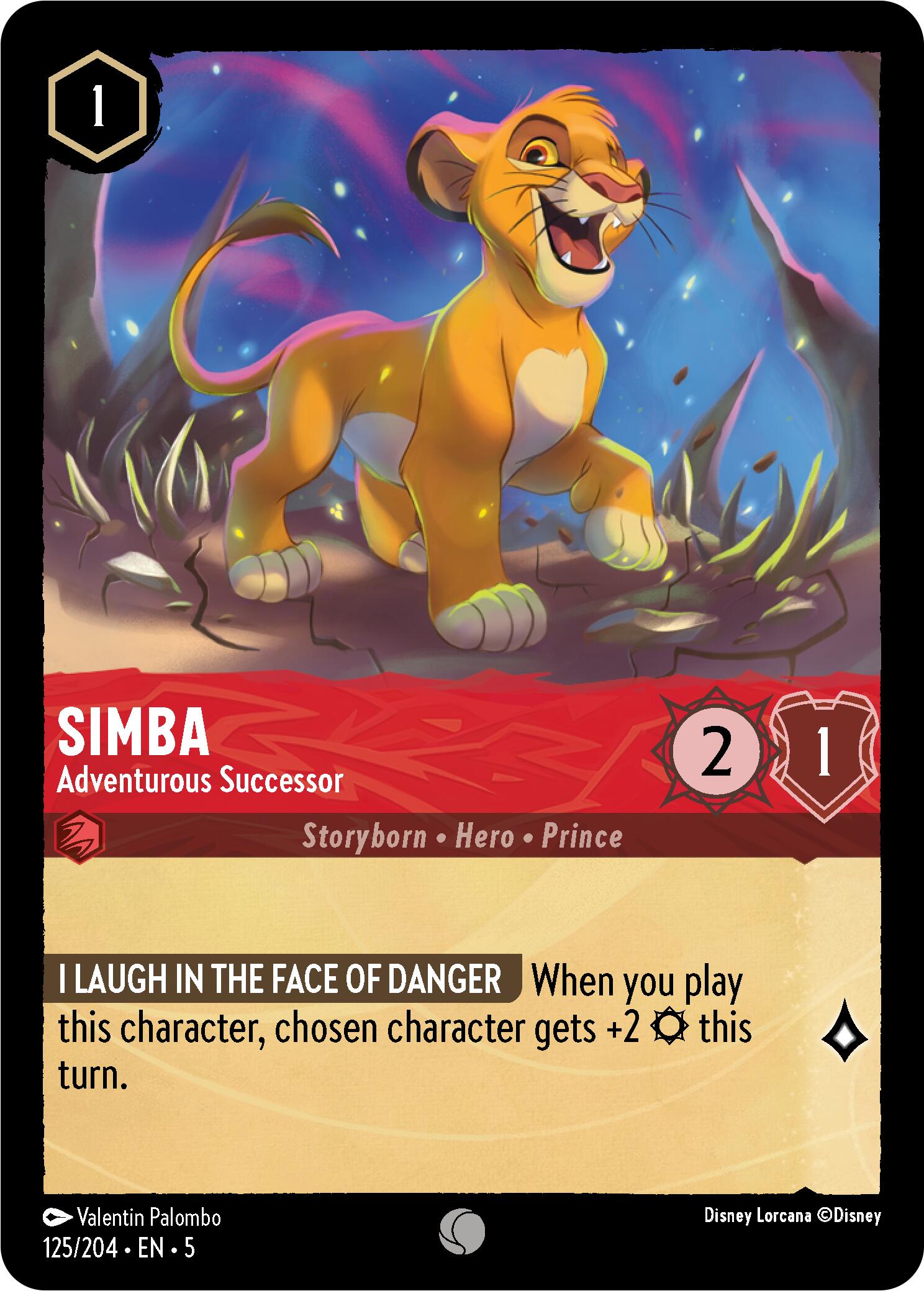 Simba - Adventurous Successor (125/204) [Shimmering Skies] | Black Swamp Games