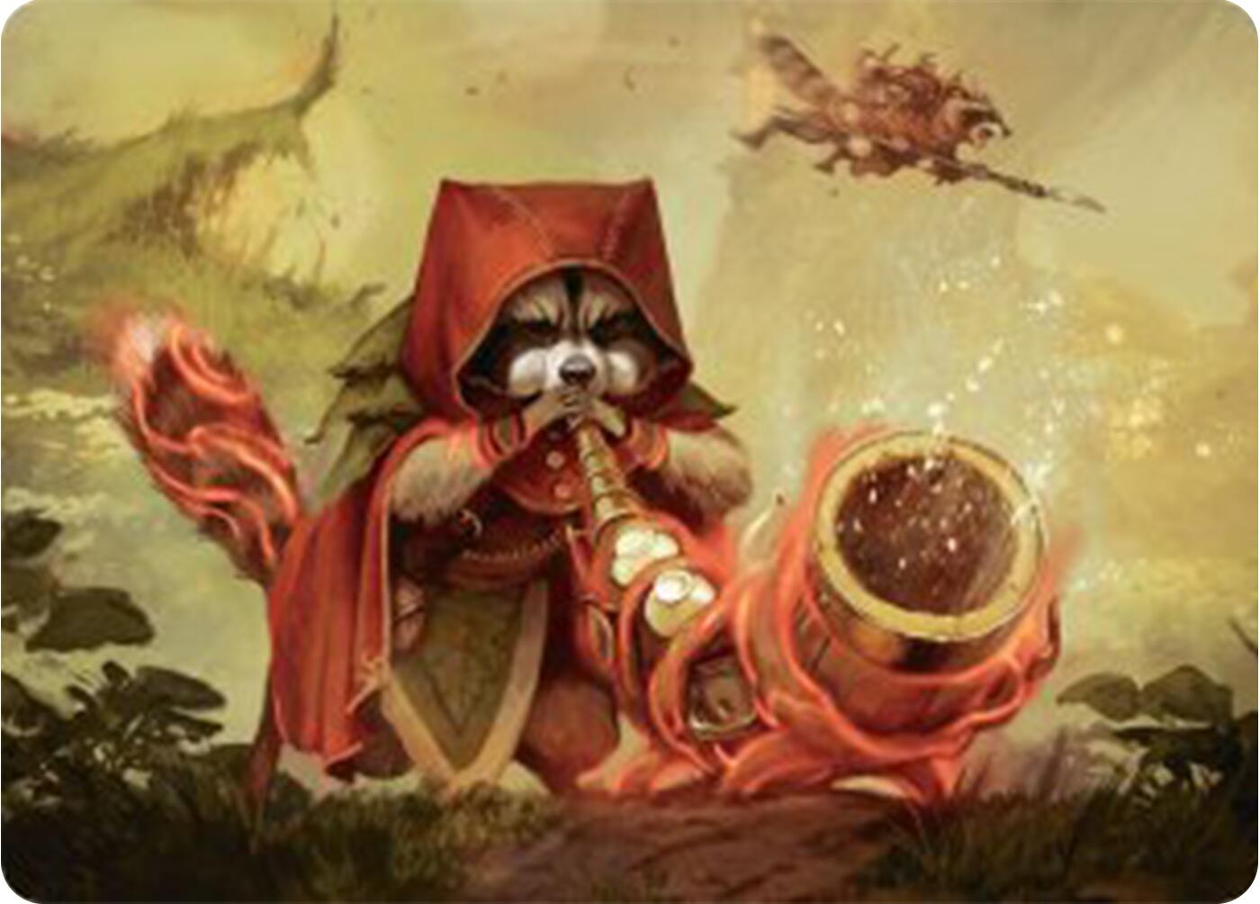 Raccoon Rallier Art Card [Bloomburrow Art Series] | Black Swamp Games
