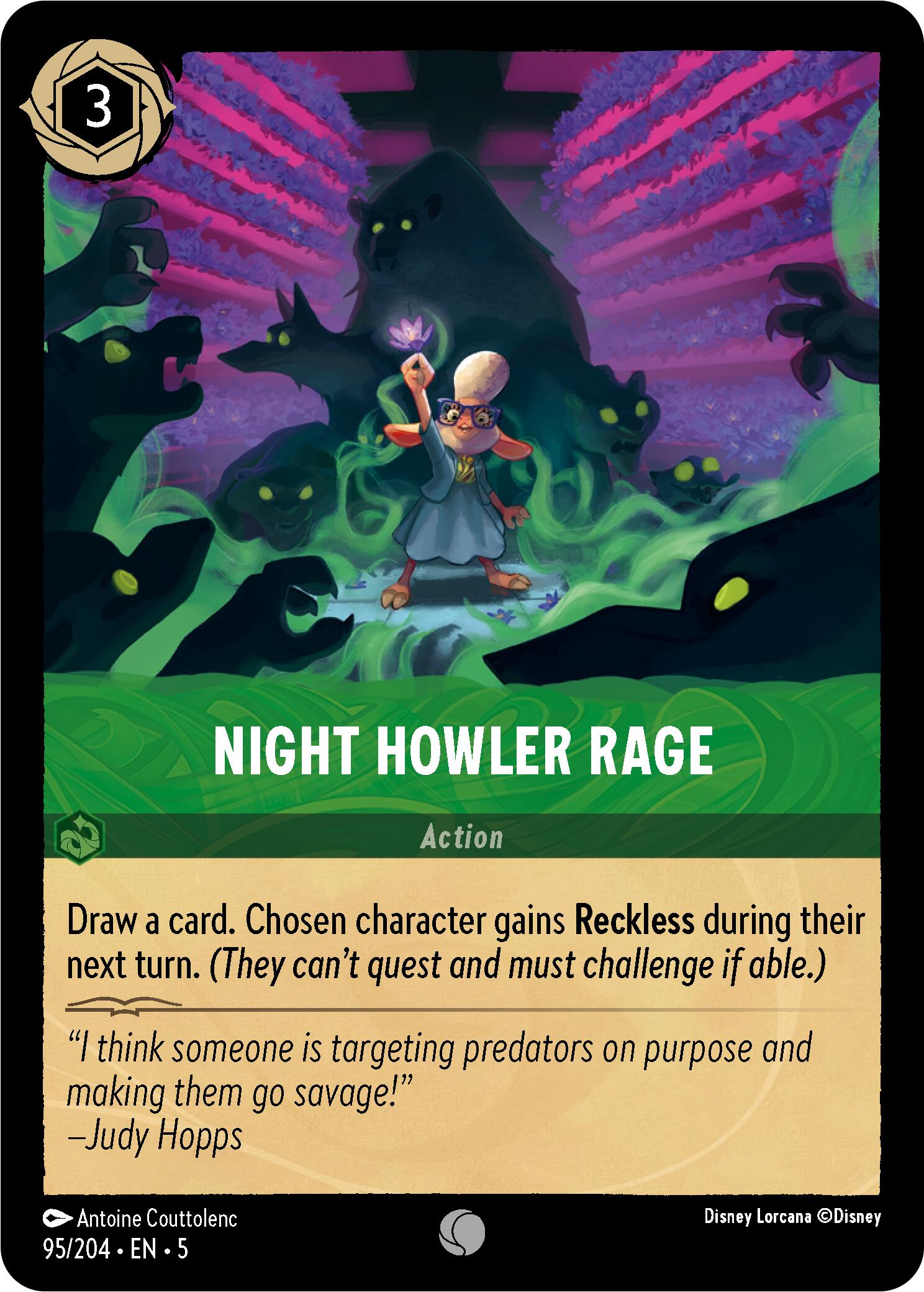 Night Howler Rage (95/204) [Shimmering Skies] | Black Swamp Games