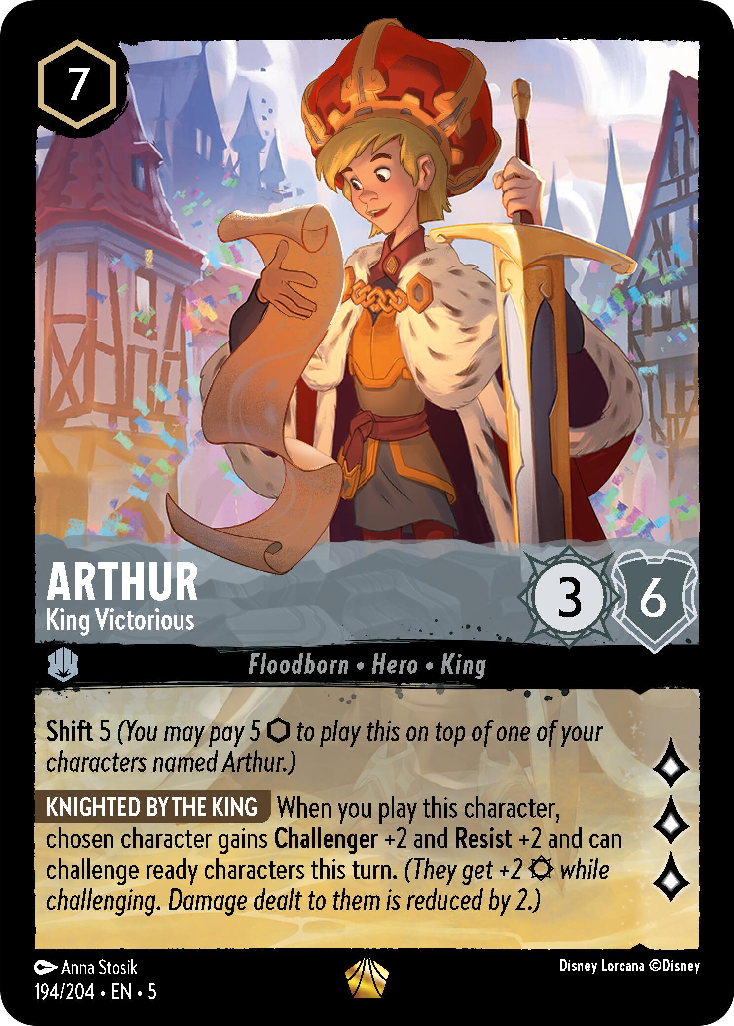 Arthur - King Victorious (194/204) [Shimmering Skies] | Black Swamp Games