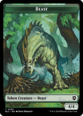 Cat // Beast (025) Double-Sided Token [Bloomburrow Commander Tokens] | Black Swamp Games