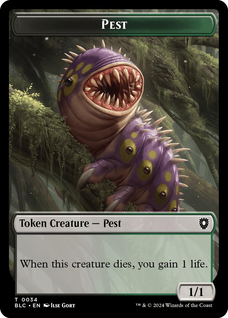 Pest // Shapeshifter Double-Sided Token [Bloomburrow Commander Tokens] | Black Swamp Games