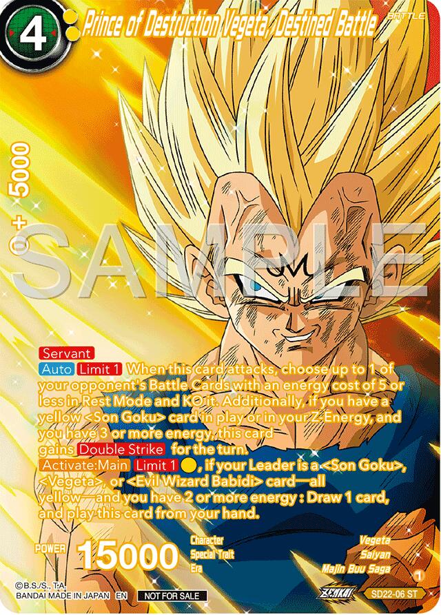 Prince of Destruction Vegeta, Destined Battle (Premium Alt-Art Card Set 2024 Vol.2) (SD22-06) [Promotion Cards] | Black Swamp Games