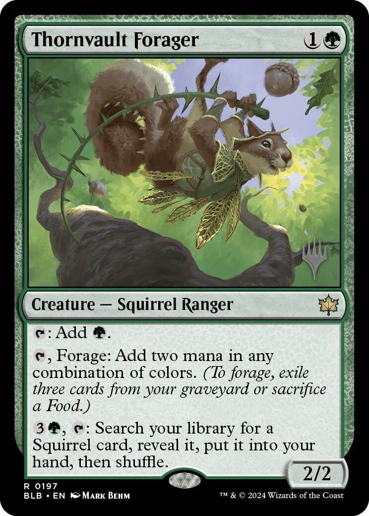 Thornvault Forager (Promo Pack) [Bloomburrow Promos] | Black Swamp Games