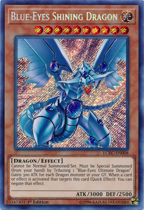 Blue-Eyes Shining Dragon [LCKC-EN008] Secret Rare | Black Swamp Games