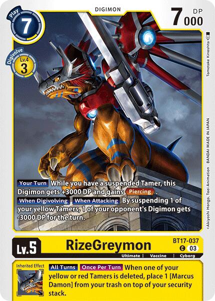 RizeGreymon [BT17-037] [Secret Crisis] | Black Swamp Games