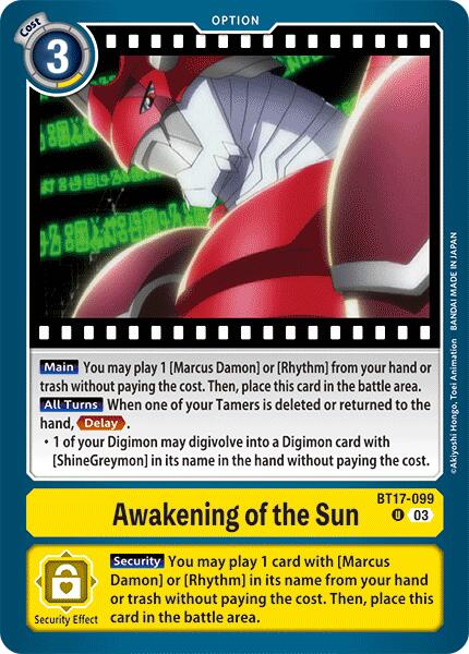 Awakening of the Sun [BT17-099] [Secret Crisis] | Black Swamp Games