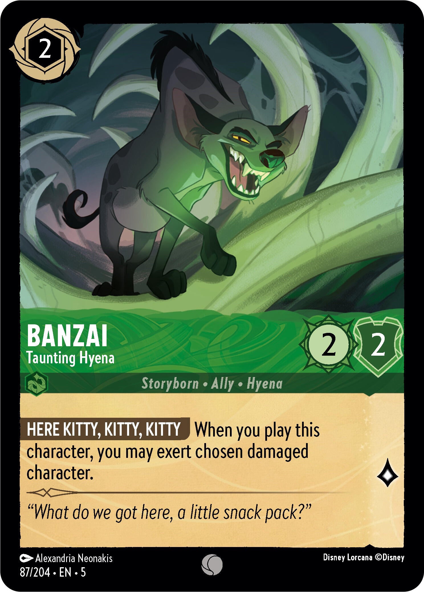 Banzai - Taunting Hyena (87/204) [Shimmering Skies] | Black Swamp Games