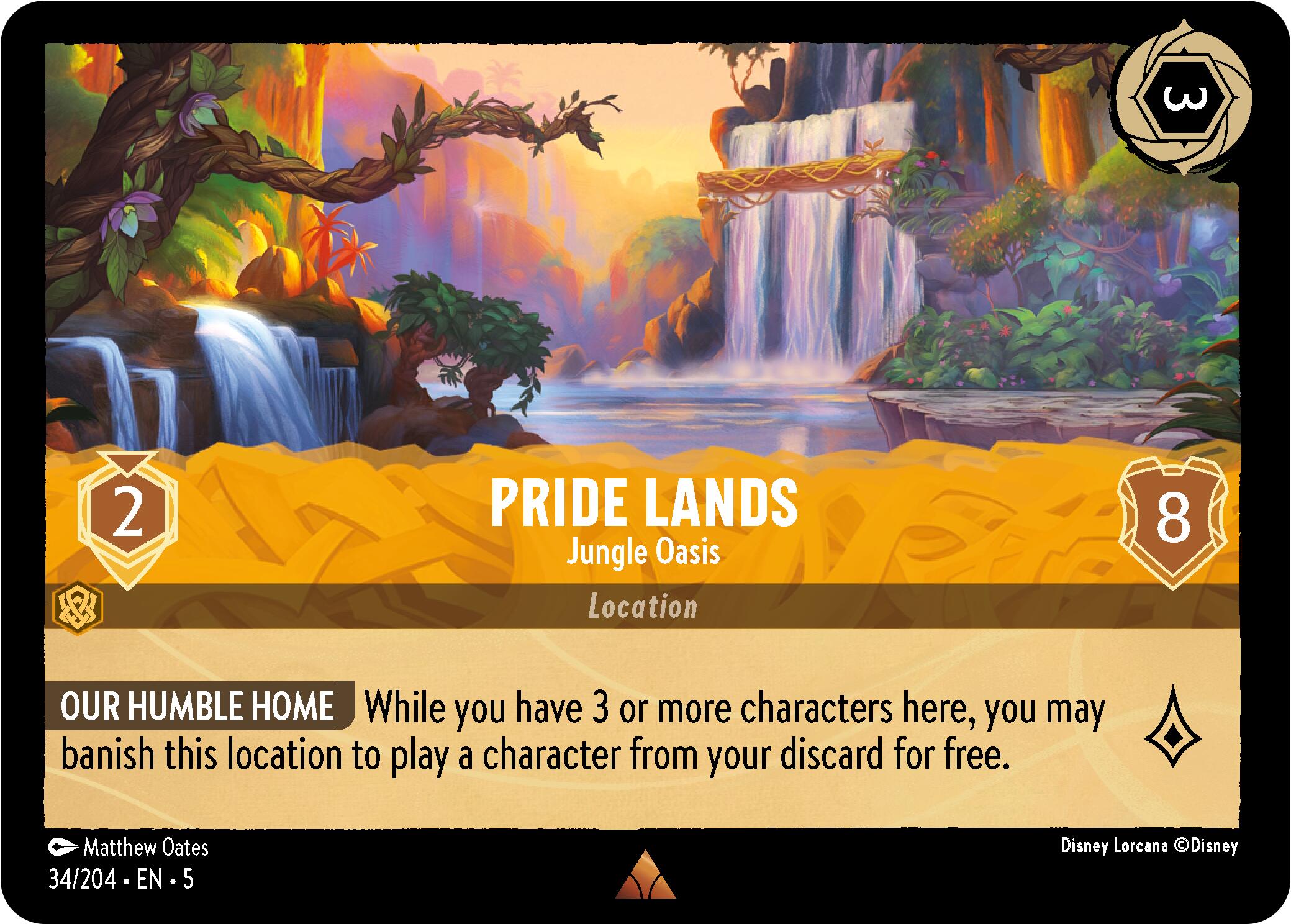 Pride Lands - Jungle Oasis (34/204) [Shimmering Skies] | Black Swamp Games