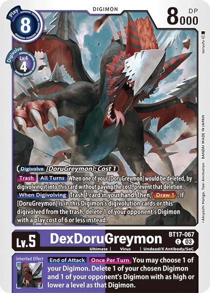 DexDoruGreymon [BT17-067] [Secret Crisis] | Black Swamp Games