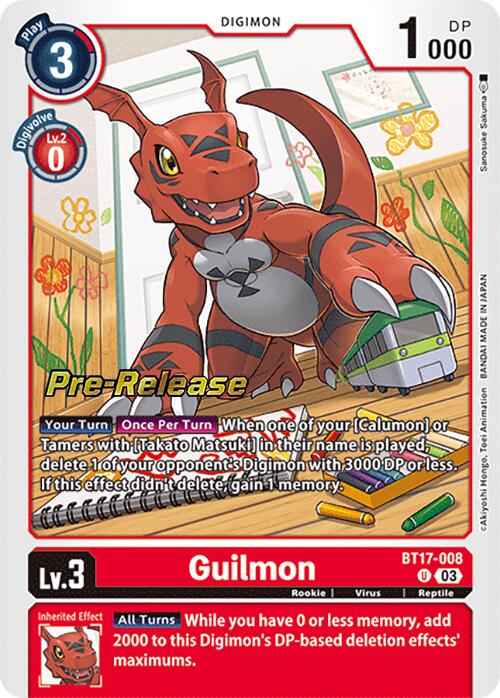 Guilmon [BT17-008] [Secret Crisis Pre-Release Cards] | Black Swamp Games