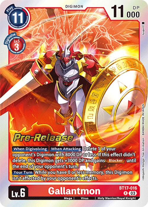 Gallantmon [BT17-016] [Secret Crisis Pre-Release Cards] | Black Swamp Games