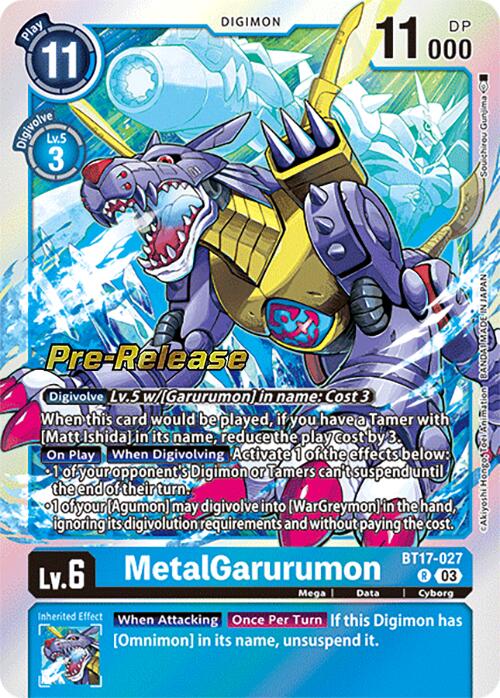 MetalGarurumon [BT17-027] [Secret Crisis Pre-Release Cards] | Black Swamp Games