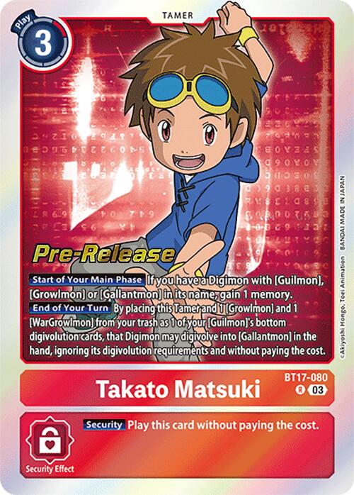 Takato Matsuki [BT17-080] [Secret Crisis Pre-Release Cards] | Black Swamp Games