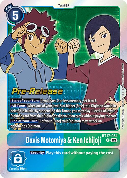 Davis Motomiya & Ken Ichijoji [BT17-084] [Secret Crisis Pre-Release Cards] | Black Swamp Games