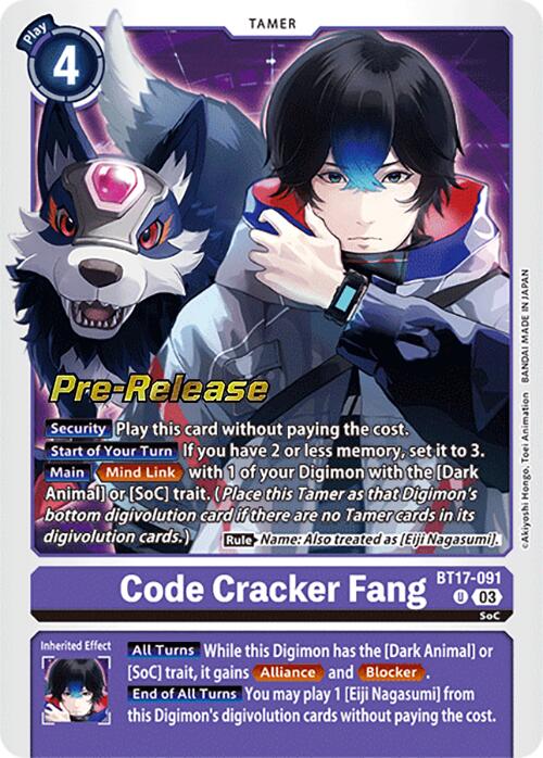 Code Cracker Fang [BT17-091] [Secret Crisis Pre-Release Cards] | Black Swamp Games