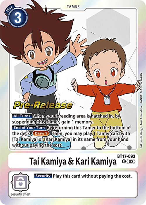 Tai Kamiya & Kari Kamiya [BT17-093] [Secret Crisis Pre-Release Cards] | Black Swamp Games